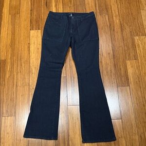 Who What Wear Dark Blue Flare Jeans